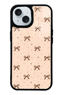 Şeftali Fiyonk desenli telefon kılıfı