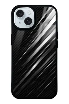 Gümüş karbon desenli telefon kılıfı