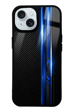 Mavi Karbon desenli telefon kılıfı