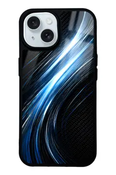 Buzul Mavisi karbon şeritli telefon kılıfı