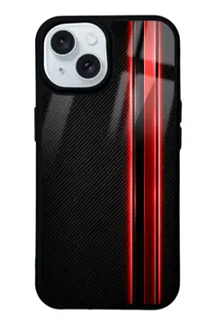 Kırmızı Karbon desenli telefon kılıfı