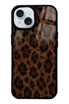 Sıcak Kahve Leopar desenli telefon kılıfı