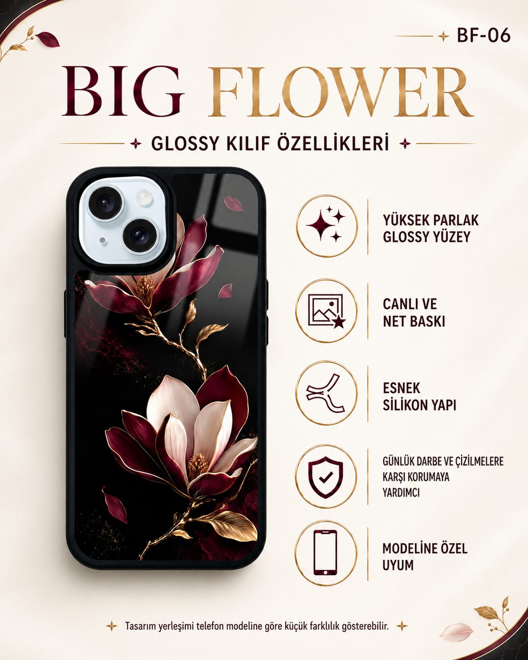 Big Flower 6 telefon kılıfı özellikleri