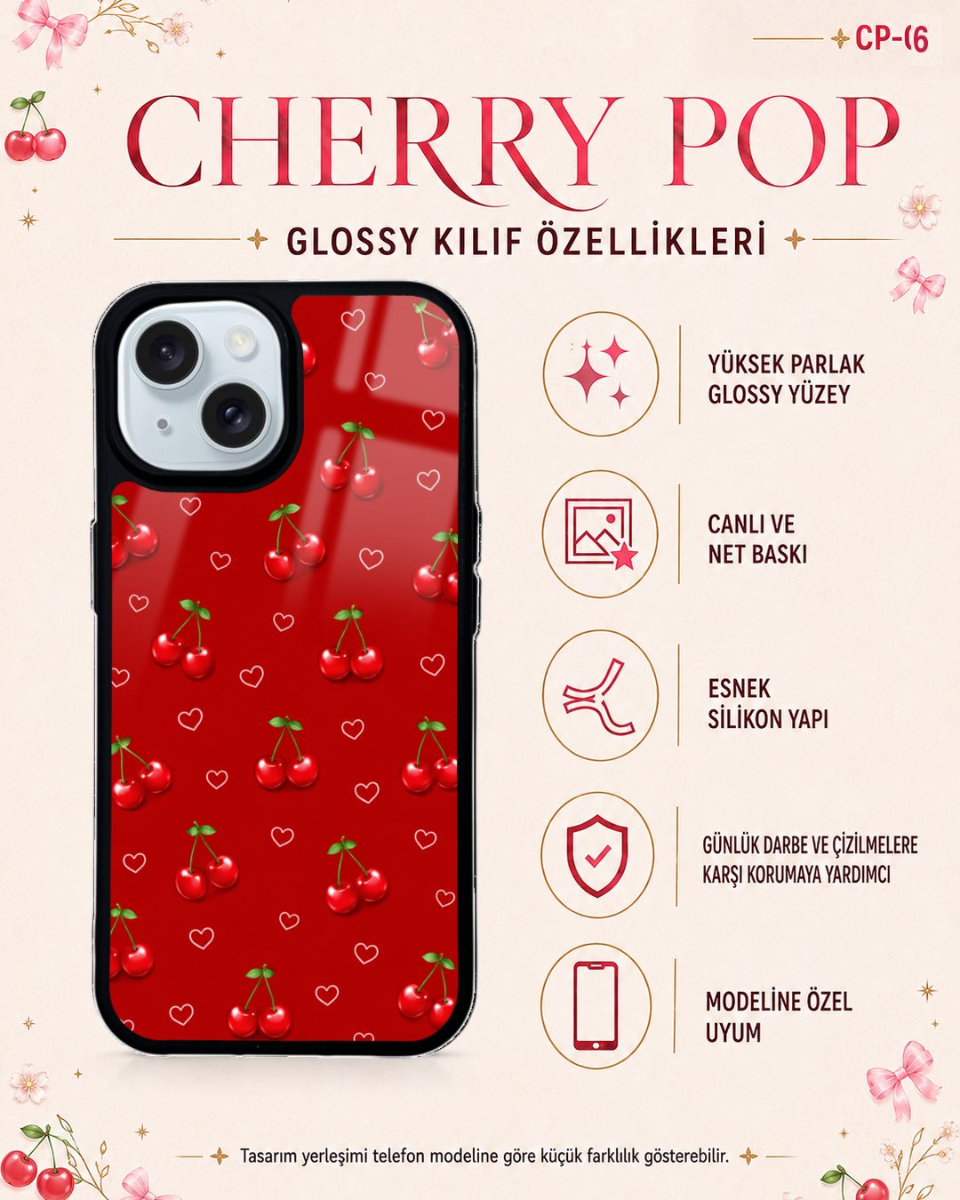 Cherry Pop 6 telefon kılıfı özellikleri