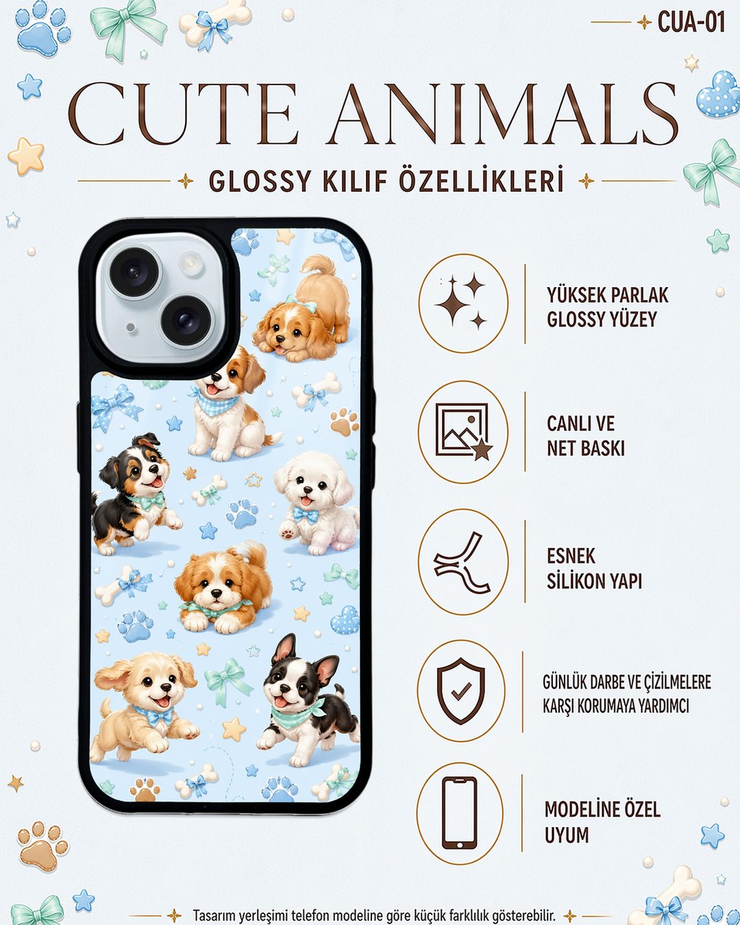 Cute Animals 1 telefon kılıfı özellikleri