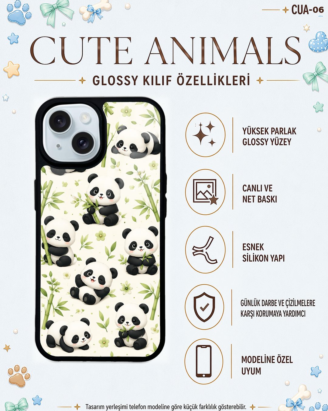 Cute Animals 6 telefon kılıfı özellikleri