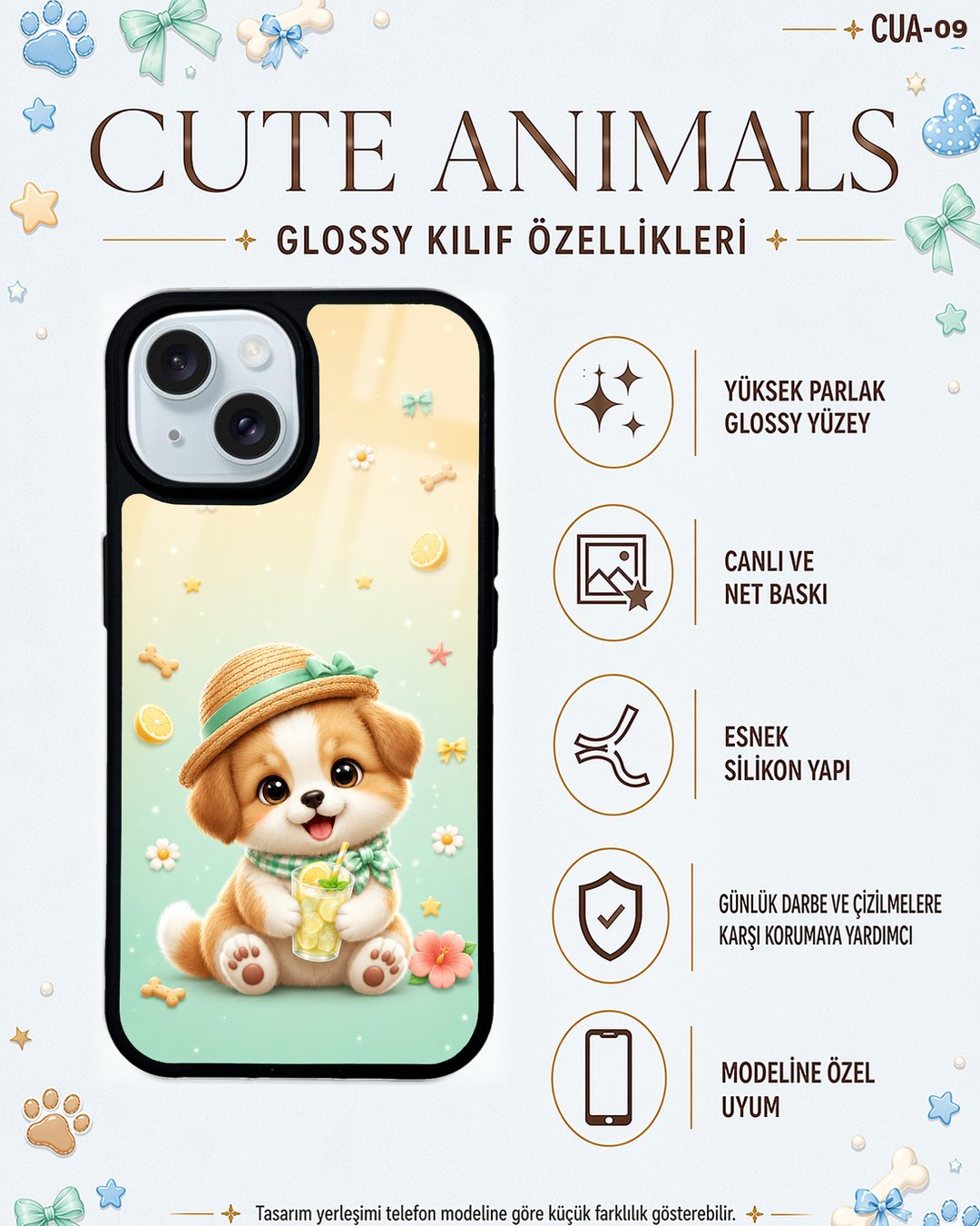Cute Animals 9 telefon kılıfı özellikleri