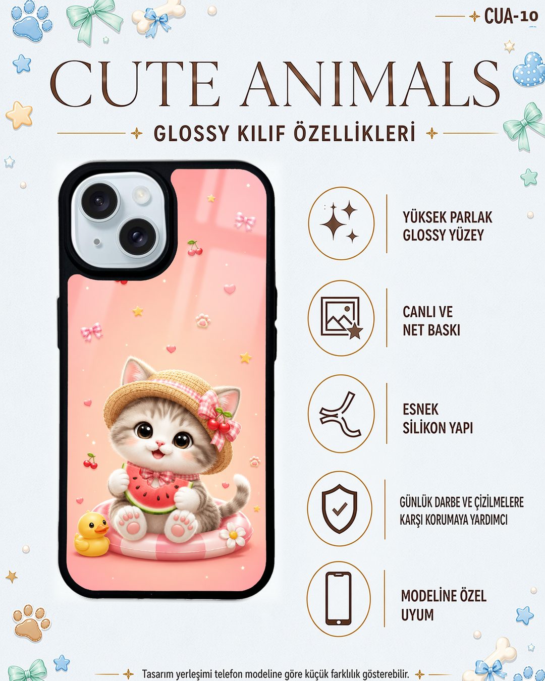 Cute Animals 10 telefon kılıfı özellikleri