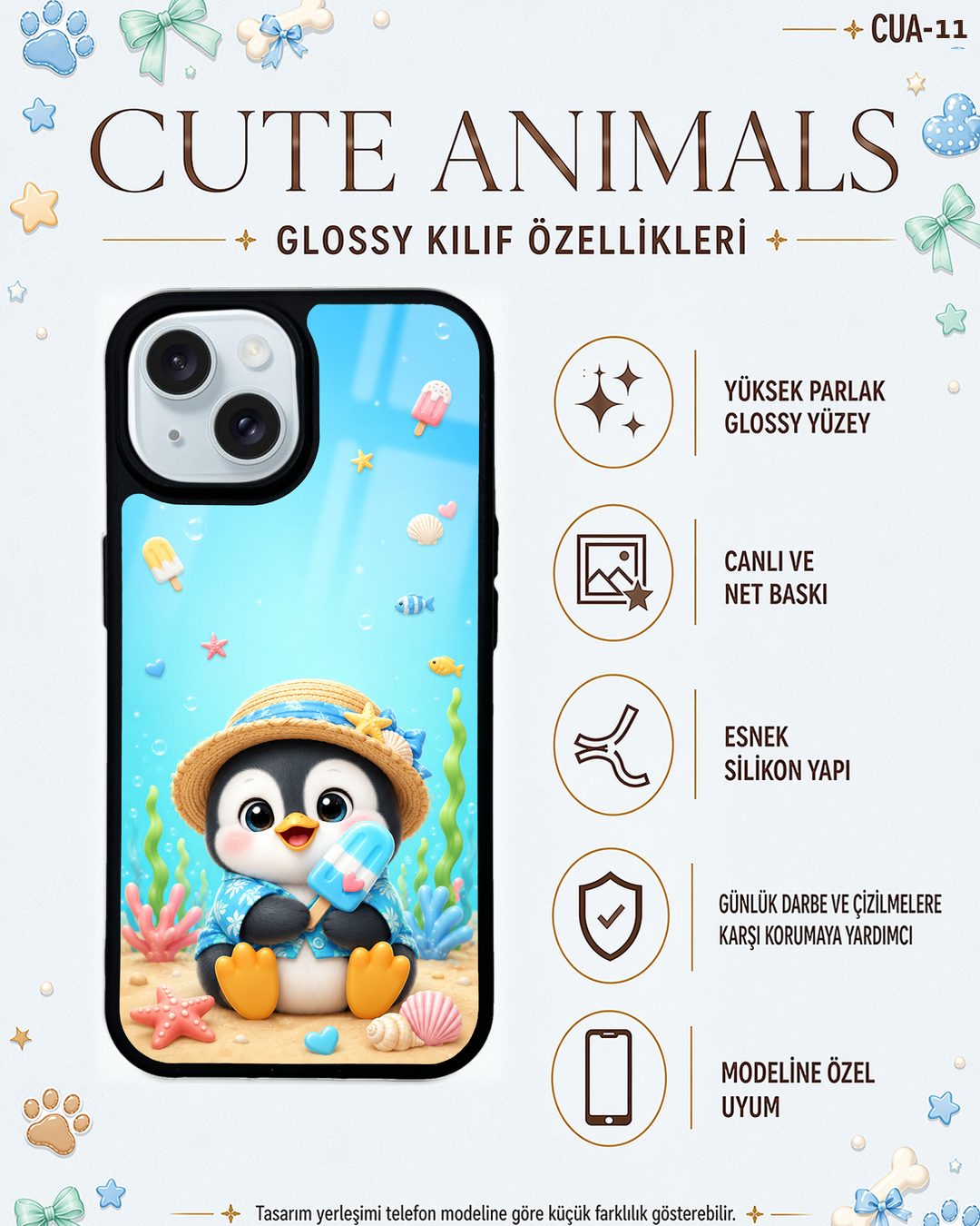 Cute Animals 11 telefon kılıfı özellikleri
