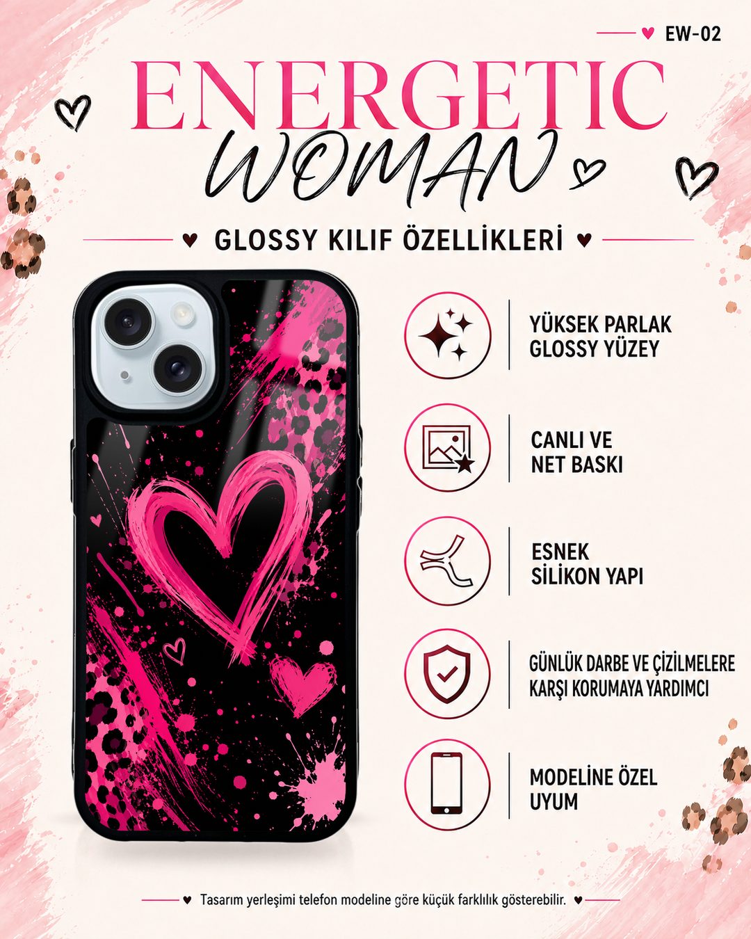 Energetic Woman 2 telefon kılıfı özellikleri