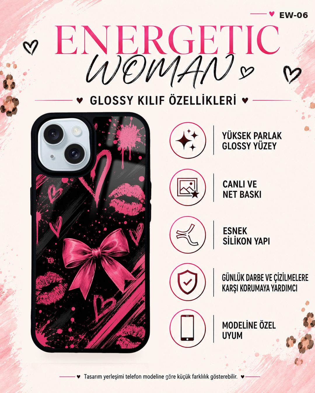 Energetic Woman 6 telefon kılıfı özellikleri