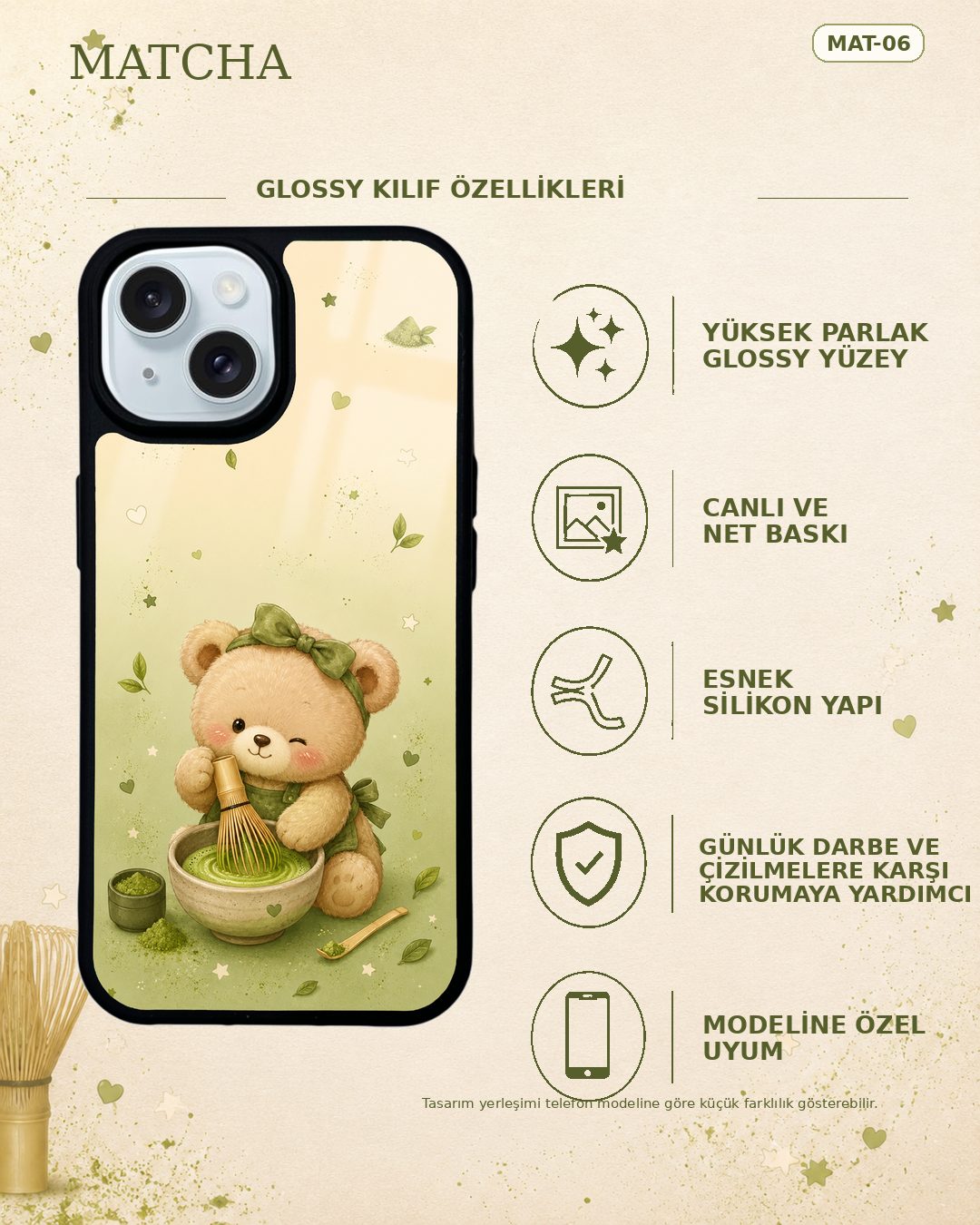 Matcha 6 telefon kılıfı özellikleri