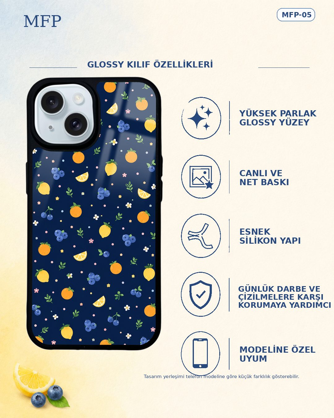 Mini Fruit Pop 5 telefon kılıfı özellikleri