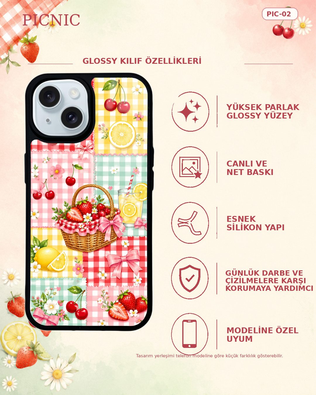 Picnic Themed 2 telefon kılıfı özellikleri