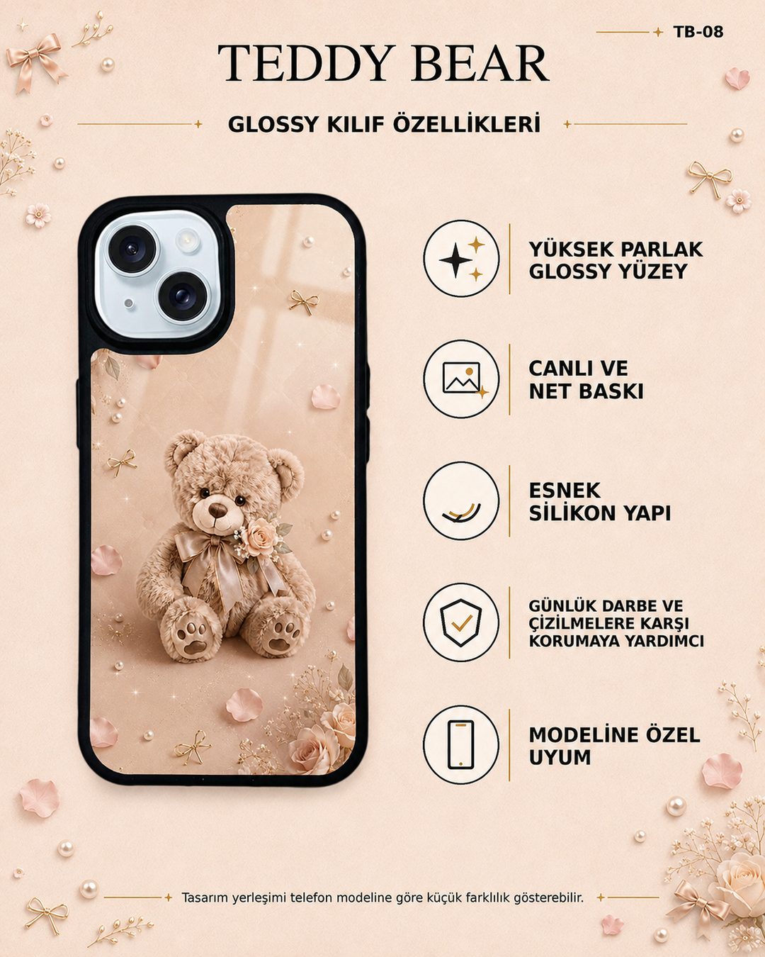 Teddy Bear 8 telefon kılıfı özellikleri