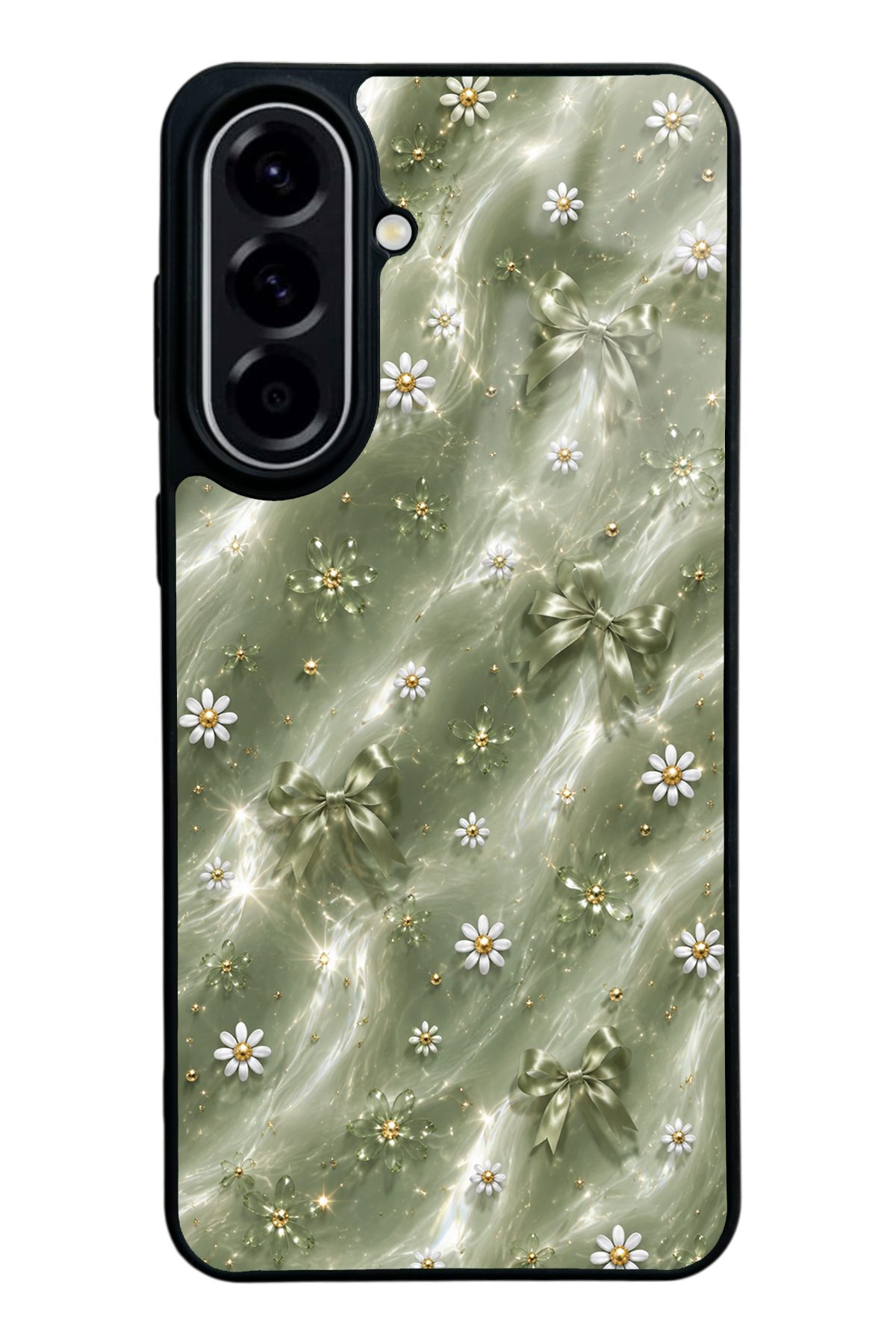 Yeşil Fiyonk desenli telefon kılıfı — Samsung A57