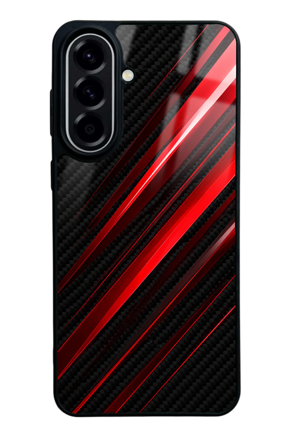 Alev karbon desenli telefon kılıfı — Samsung A57