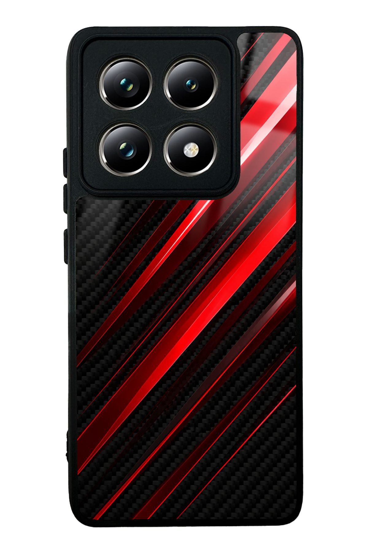 Alev karbon desenli telefon kılıfı — Xiaomi Mi 14T Pro