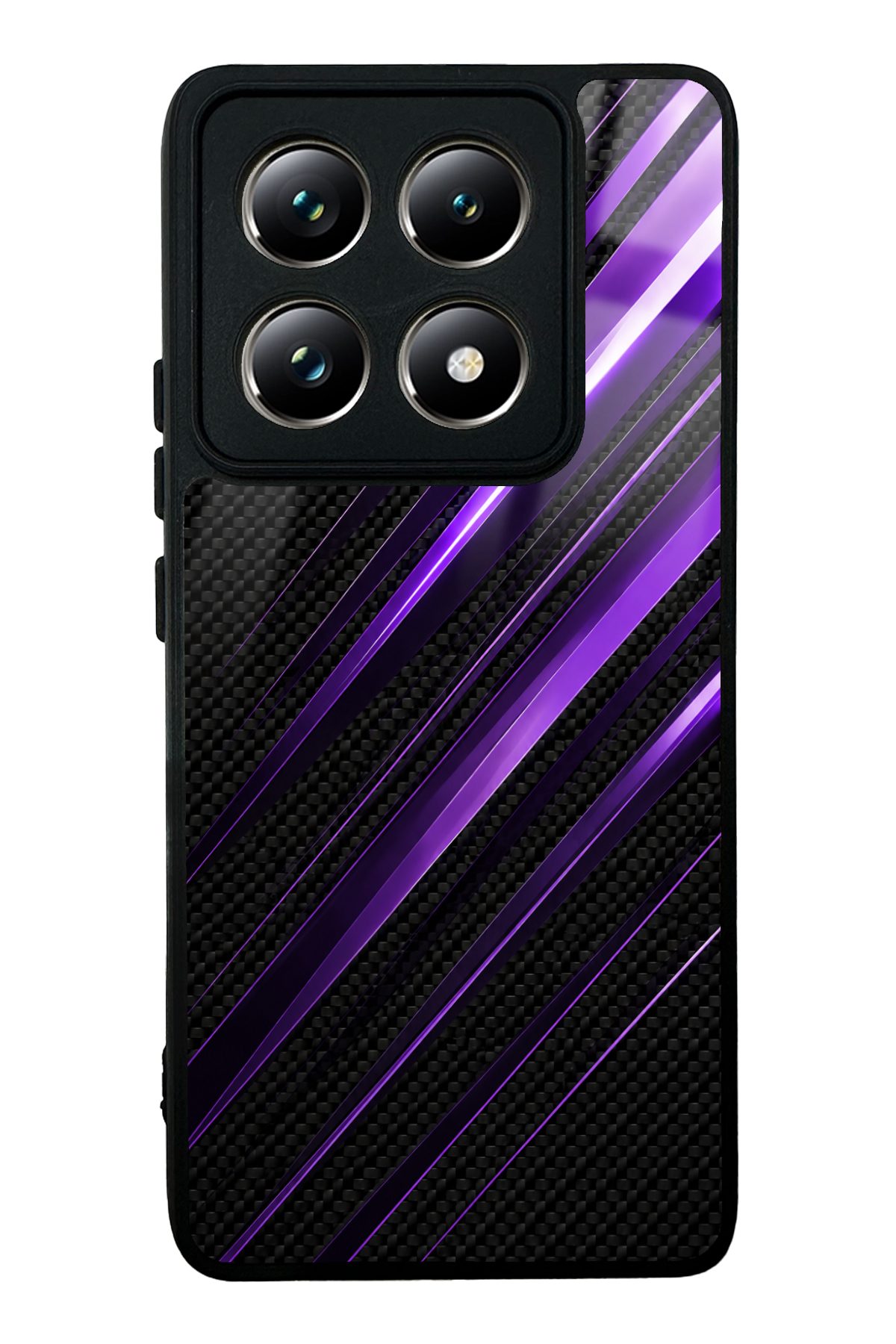 Ametist karbon desenli telefon kılıfı — Xiaomi Mi 14T Pro
